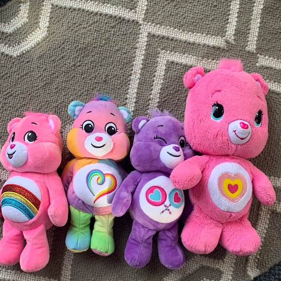 Lot of 4 Plush Care Bear Stuffies - Picture 1 of 7